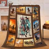 Cobertor De Lã De Flanela Beynepe Horse 100x125cm