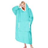 Cobertor Vestível Com Capuz Yescool Flannel Sherpa Fleece Teal