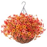 Cesta De Flores Suspensas Artificiais Para Decoração Ao Ar Livre No Dia De Ação De Graças