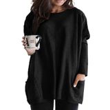 Blusa Túnica Feminina Eytino Plus Size De Manga Comprida Com Bolsos