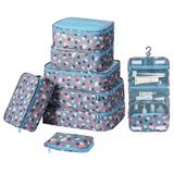 Cubos De Embalagem Dimj 8 Peças Para Viagens Com Bolsa De Higiene Pessoal Azul