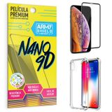 Kit Película Premium Nano 9D para iPhone XS Max 6.5 + Capa Anti Impacto - Armyshield