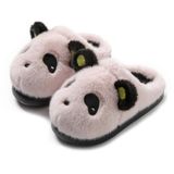 Chinelos Wyike Panda Plush Animal Warm Para Mulheres Rosa Tamanho 39