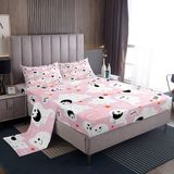 Conjunto De Roupa De Cama Feelyou Halloween Ghost Pink Em Tamanho Real Para Crianças