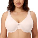 Sutiã Feminino Calvena Minimizer, De Cobertura Total, Rosa, Branco 38d