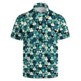 Camisa Polo Qavhigk Funny Hawaiian 3d Print Para Homens