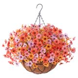 Cesta De Flores Suspensas Artificiais, Decoração De Outono - Inxugao