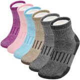 Meias Chalier Merino Wool, 6 Pares Para Mulheres, Tamanho 9-11