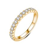 Aliança De Casamento Imolove Moissanite Em Prata 925 Com Banhada A Ouro 18k