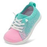 Sapatos Infantis Leisfit Barefoot Zero Drop Green Pink 12 Little Kid