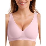 Sutiã Sem Costura Sem Fio Letsjoli Deep V Push Up 2xl Rosa
