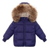 Jaqueta De Inverno Com Gola De Pele Srkrando Toddler Girl/boy 3t-4t Azul