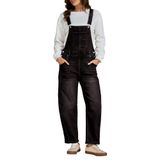 Macacão Luvamia Baggy, Macacão Preto, Jeans Para Mulheres, Tamanho L
