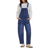 Macacão Feminino Luvamia Jean Loose Blue Tamanho M