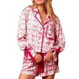 Conjunto De Pijamas Argeousgor Christmas, 2 Peças, Feminino, Tamanho M, Rosa