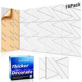 Painéis De Parede Insonorizados Bshead 16 Pack 30x30x1.2cm Brancos
