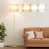 Luminária De Chão Ambimall Modern 152cm Com Sombra Bege