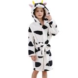 Roupão De Banho Deley, Roupa De Dormir Unissex Para Crianças Com Capuz, Flanela, Estilo Vaca