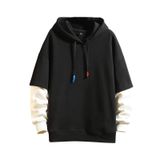 Moletom Com Capuz Gurunvani Fashion Color Block Para Homens