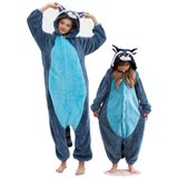Pijama Deley Raccoon Flannel, Macacão, Azul, Branco