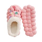 Chinelos Infantis Bubble Slides Zasqiz Com Forro De Pele Rosa Tamanho 32/33