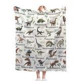 Cobertor Thuswarm Dinosaur Flannel Throw 100x125cm Para Crianças