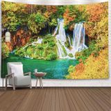Tapeçaria Emmteey Nature Tranquila Cachoeira Na Floresta De Outono