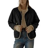 Jaqueta Feminina Acolchoada Faleave, Leve, Preta, Tamanho L