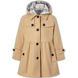 Casaco Betusline Para Meninas Com Capuz, Botão, Trincheira, Outono E Inverno
