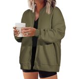 Jaqueta Feminina Eytino, Tamanho Grande, Casual, Leve, Verde, 5x