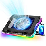 Almofada De Resfriamento Para Laptop Aicheson Gaming Rgb Com Ventilador De 15-19"