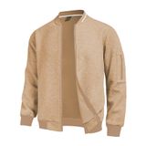 Jaqueta Hardaddy Lightweight Bomber Texturizada Casual Cáqui Para Homens
