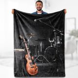 Manta Aimego Music Guitar Rock Tema 100% Poliéster 60x80cm