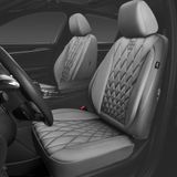 Capas De Assento De Carro Car Pass Piping, Couro Luxuoso, Impermeável