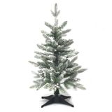 Árvore De Natal Senjie Artificial Mini Flockada De 1,2 M Com Frutas Vermelhas