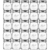 Mason Jars Esrentle, Pacote Com 16 Potes De Vidro Para Conservas De 250 Ml Com Tampas