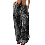 Calça De Moletom Feminina Durunul, Folgada, Larga, Perna, Camo, Cargo, Y2k