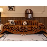 Capa De Sofá Handontime Caramel Black Shu Velveteen Short Plush