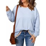 Suéter Feminino Eytino Plus Size Casual Listrado Colorido