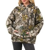Moletom Feminino Com Capuz Accpur De Lã Grande Camo Maple L