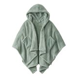 Cobertor Vestível Cubridge Sherpa Poncho Para Adultos Verde