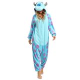 Pijama De Macacão Superband Animal Cosplay Fantasia Para Adultos Azul Roxo