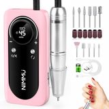Furadeira De Unhas Nimmu Portable 45000rpm Elétrica Recarregável Rosa
