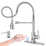 Torneira De Cozinha Appaso Touchless Com Pulverizador Suspenso Escovado