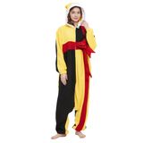 Presente Listrado De Animais Adultos Da Onesie Deley Para Homens E Mulheres