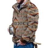 Moletom Costaric, Pulôver Masculino De Lã Asteca, Suéter Vintage
