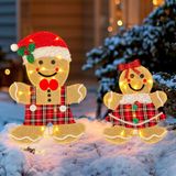 Decorações De Natal Ao Ar Livre Brightown 2d Gingerbread Man