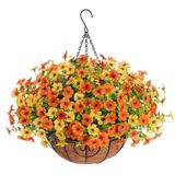 Cesta De Flores Artificiais Penduradas Para Mães Para Decoração De Exteriores