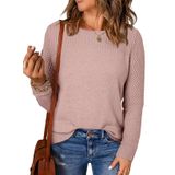 Suéter Feminino Evaless, Moderno, De Grandes Dimensões, Tricotado Rosa