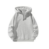 Pulôver Masculino Com Capuz Verdusa Com Zíper Quarto Branco Xxl